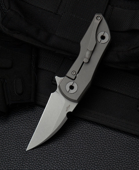 BESTECH 2500 DELTA BT2006B Titanium Handle: 2.52" S35VN Blade