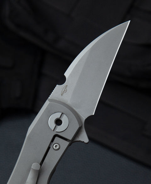 BESTECH 2500 DELTA BT2006B Titanium Handle: 2.52" S35VN Blade