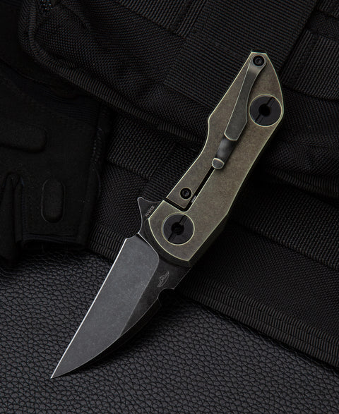 BESTECH 2500 DELTA BT2006D Titanium Handle: 2.52" S35VN Blade