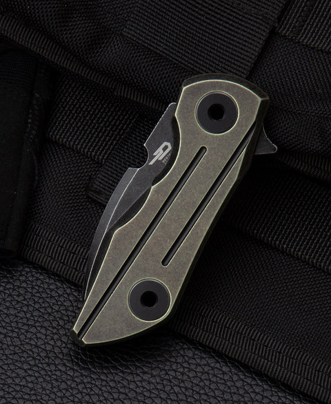 BESTECH 2500 DELTA BT2006D Titanium Handle: 2.52" S35VN Blade