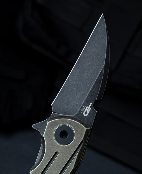 BESTECH 2500 DELTA BT2006D Titanium Handle: 2.52" S35VN Blade