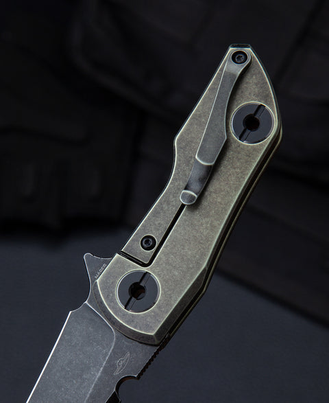 BESTECH 2500 DELTA BT2006D Titanium Handle: 2.52" S35VN Blade