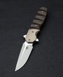 BESTECH FREEFALL BT2007C Titanium+Black Orange Carbon Fiber Handle: 2.65