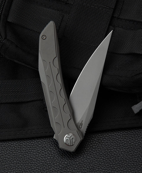 BESTECH SAMARI BT2009A Titanium Handle: 3.82" M390 Blade