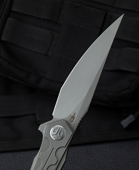 BESTECH SAMARI BT2009A Titanium Handle: 3.82" M390 Blade