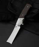 BESTECH SPANISH TIP RAZOR BT2101A Titanium+Black Orange Carbon Fiber Handle: 3.79
