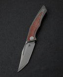 BESTECH TOGATTA BT2102A Titanium+Natural Canvas Micarta Inlay Handle: 3.74