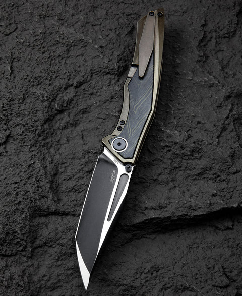 BESTECH TOGATTA BT2102E Titanium+G10 Inlay Handle: 3.74" M390 Blade