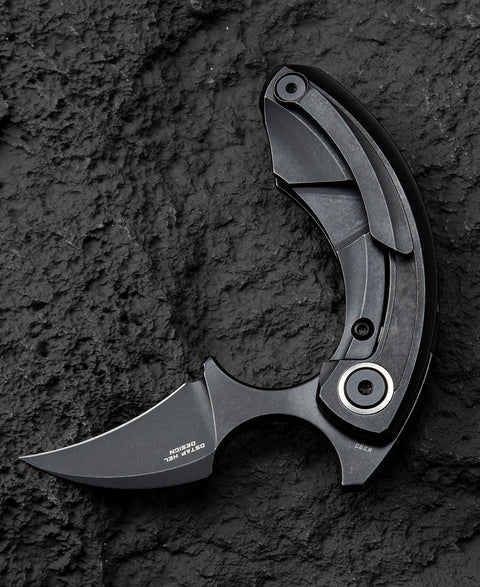 BESTECH STRELIT BT2103L Titanium+Marble Carbon Fiber Inlay Handle: 2.19" M390 Blade