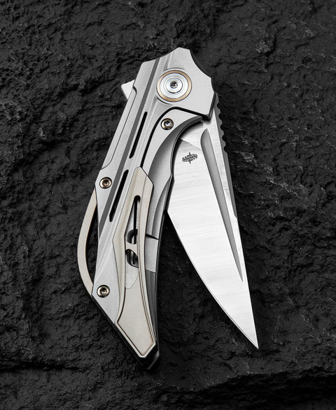 BESTECH VIGIL BT2201A Titanium Handle: 3.27" M390 Blade