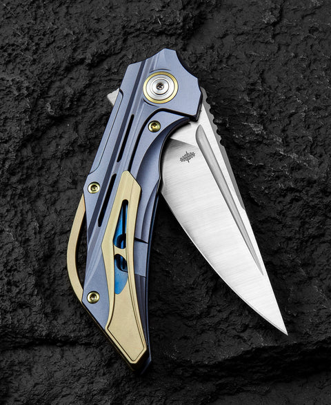 BESTECH VIGIL BT2201B Titanium Handle: 3.27" M390 Blade