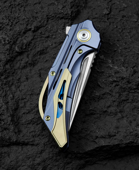 BESTECH VIGIL BT2201B Titanium Handle: 3.27" M390 Blade
