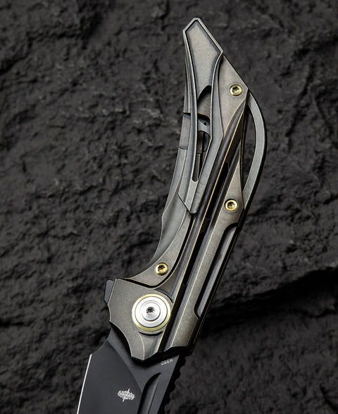 BESTECH VIGIL BT2201D Titanium Handle: 3.27" M390 Blade