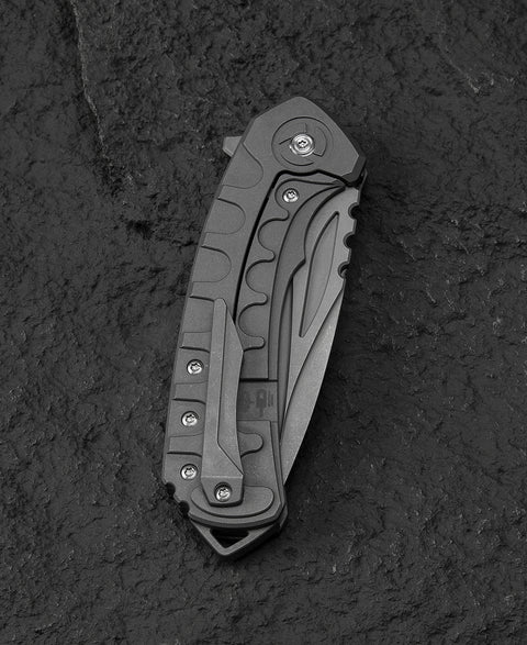 BESTECH BUWAYA BT2203A Titanium Handle: 3.54" M390 Blade