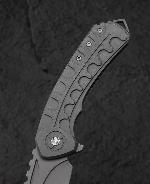 BESTECH BUWAYA BT2203A Titanium Handle: 3.54" M390 Blade