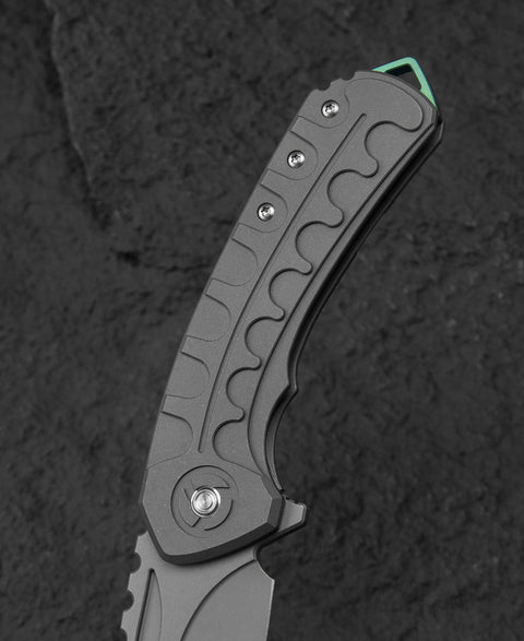 BESTECH BUWAYA BT2203B Titanium Handle: 3.54" M390 Blade