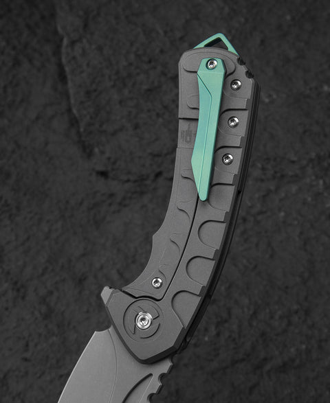 BESTECH BUWAYA BT2203B Titanium Handle: 3.54" M390 Blade