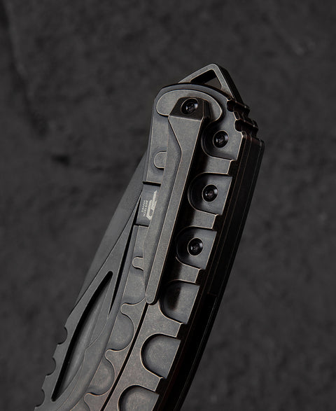 BESTECH BUWAYA BT2203C Titanium Handle: 3.54" M390 Blade