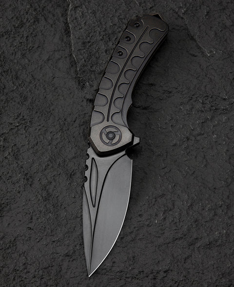 BESTECH BUWAYA BT2203C Titanium Handle: 3.54" M390 Blade