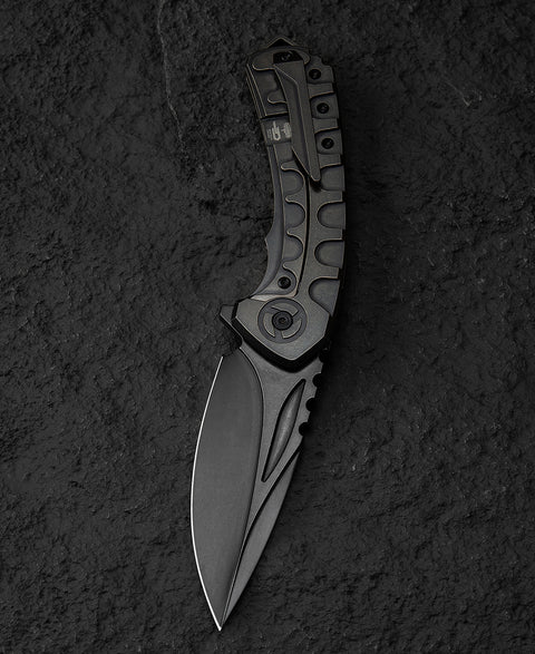 BESTECH BUWAYA BT2203C Titanium Handle: 3.54" M390 Blade