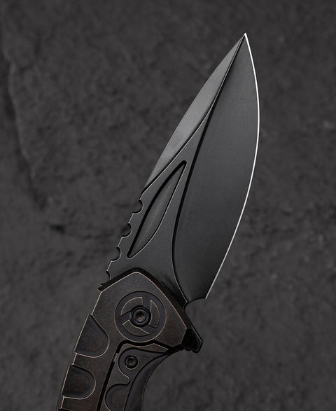 BESTECH BUWAYA BT2203C Titanium Handle: 3.54" M390 Blade
