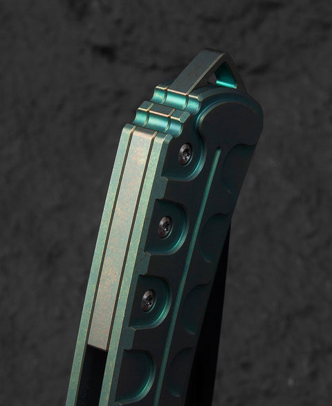 BESTECH BUWAYA BT2203D Titanium Handle: 3.54" M390 Blade