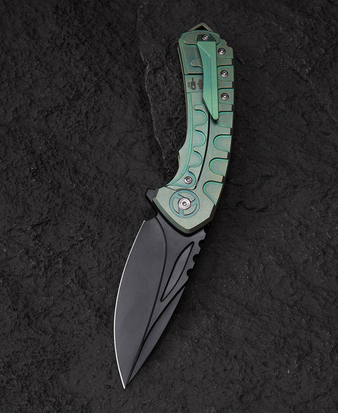 BESTECH BUWAYA BT2203D Titanium Handle: 3.54" M390 Blade