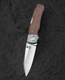 BESTECH TONIC BT2204B Titanium+Natural Canvas Micarta Inlays Handle: 2.89