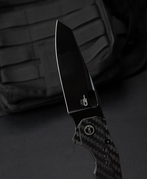 BESTECH NYXIE BT2209D Titanium +Carbon Fiber Handle: 3.43" S35VN Blade