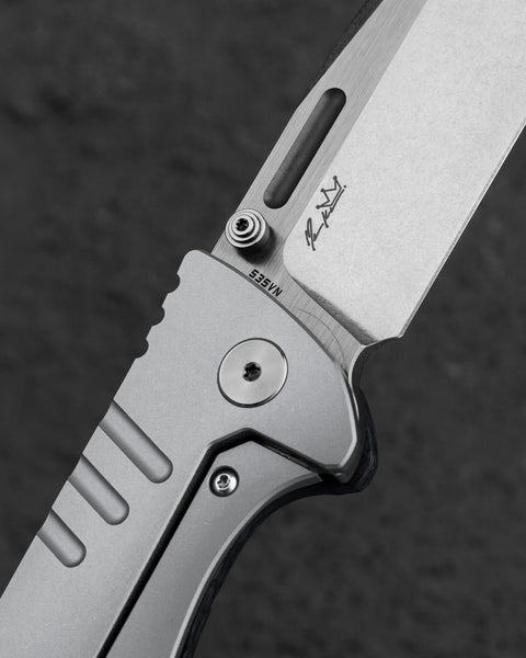 BESTECH KEEN II BT2301B Marble Carbon Fiber+Titanium  Handle: 4.19" S35VN Blade