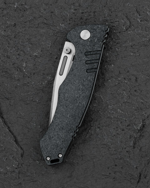 BESTECH KEEN II BT2301B Marble Carbon Fiber+Titanium  Handle: 4.19" S35VN Blade