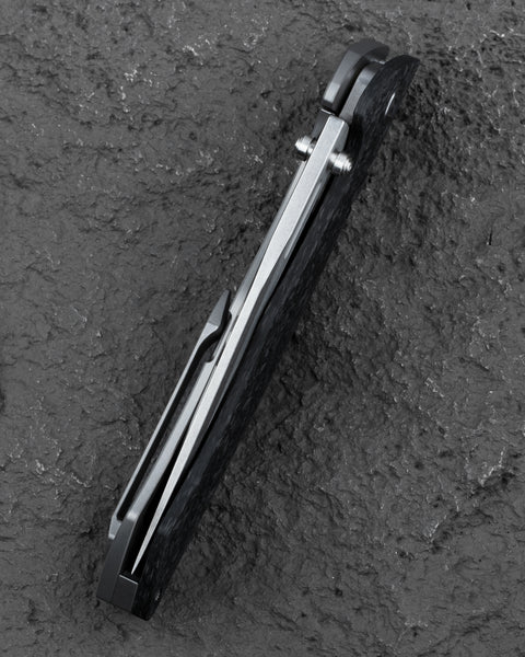 BESTECH KEEN II BT2301B Marble Carbon Fiber+Titanium  Handle: 4.19" S35VN Blade