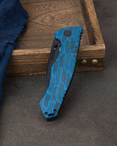 BESTECH KEEN II BT2301D Black blue G10+Titanium Handle: 4.19" S35VN Blade