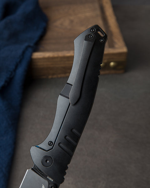 BESTECH KEEN II BT2301D Black blue G10+Titanium Handle: 4.19" S35VN Blade