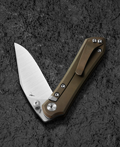 BESTECH ICARUS BT2302F Titanium Handle: 2.65" M390 Blade