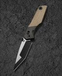 BESTECH CETUS BT2304B Black Bronze Titanium Natural Canvas Micarta Inlay: 3.94