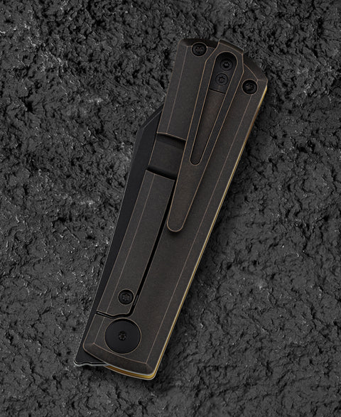 BESTECH BRUV BT2401C 2.95" M390 Blade Titanium+Ultem Handle