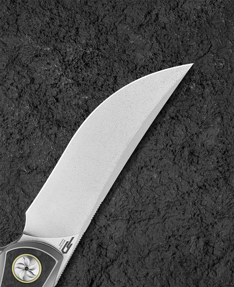 BESTECH SAMBAC BT2402C 3.62" M-cut Blade Titanium Marble Carbon Fiber Inlay Handle