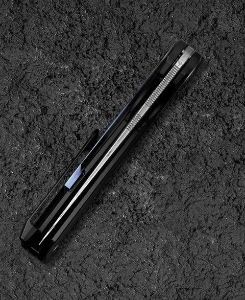 BESTECH SAMBAC BT2402F 3.62" Damasteel Blade Titanium Timascus Inlay Handle