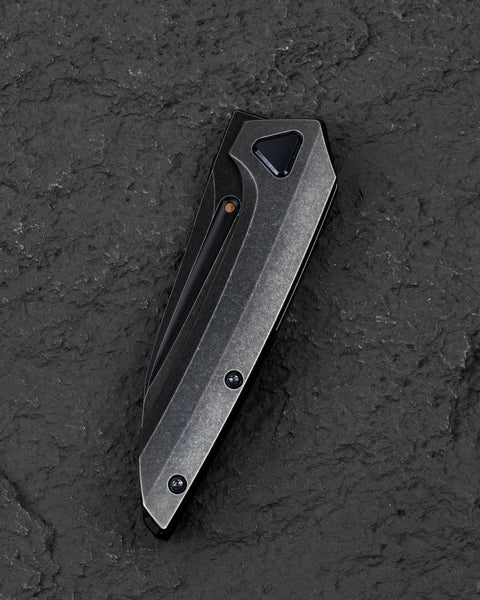 BESTECH VK-NAVI BT2404A Black Bronze Titanium Handle: 3.287" Black Stone Wash M-CUT Blade