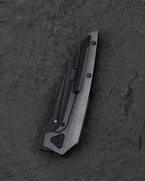 BESTECH VK-NAVI BT2404A Black Bronze Titanium Handle: 3.287" Black Stone Wash M-CUT Blade