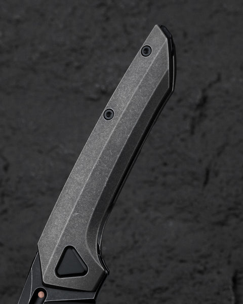 BESTECH VK-NAVI BT2404A Black Bronze Titanium Handle: 3.287" Black Stone Wash M-CUT Blade