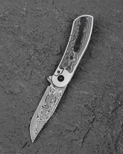 BESTECH Vestige BT2411E 3.47" Damasteel Blade Titanium Handle