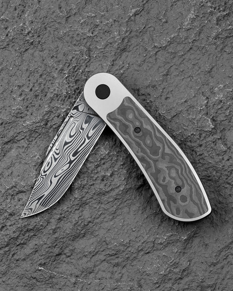 BESTECH Vestige BT2411E 3.47" Damasteel Blade Titanium Handle