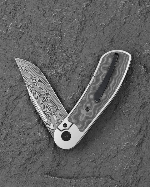 BESTECH Vestige BT2411E 3.47" Damasteel Blade Titanium Handle
