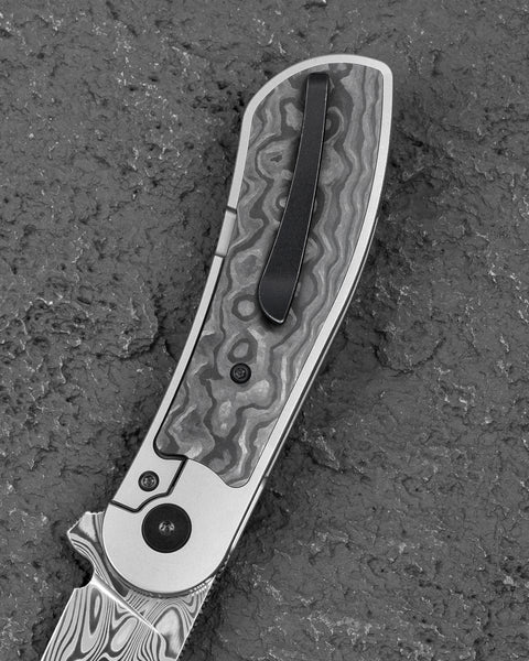 BESTECH Vestige BT2411E 3.47" Damasteel Blade Titanium Handle