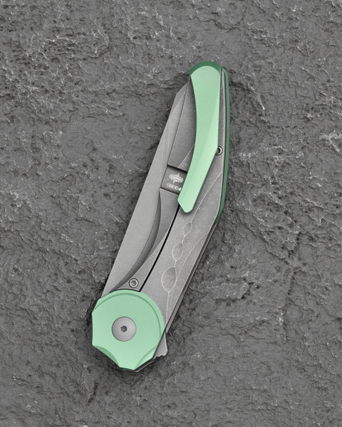 BESTECH EXCENTRIC BT2412C 3.882" M390 Blade Titanium Handle