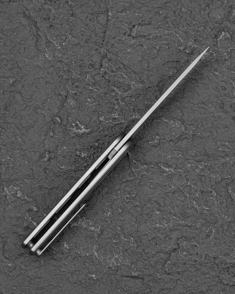 BESTECH INK BT2502A Silver Titanium Handle 3.13'' M-Cut Blade
