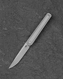 BESTECH INK BT2502A Silver Titanium Handle 3.13'' M-Cut Blade