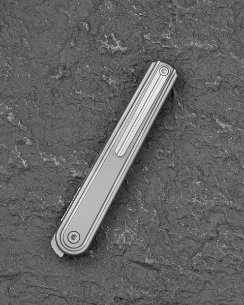 BESTECH INK BT2502A Silver Titanium Handle 3.13'' M-Cut Blade
